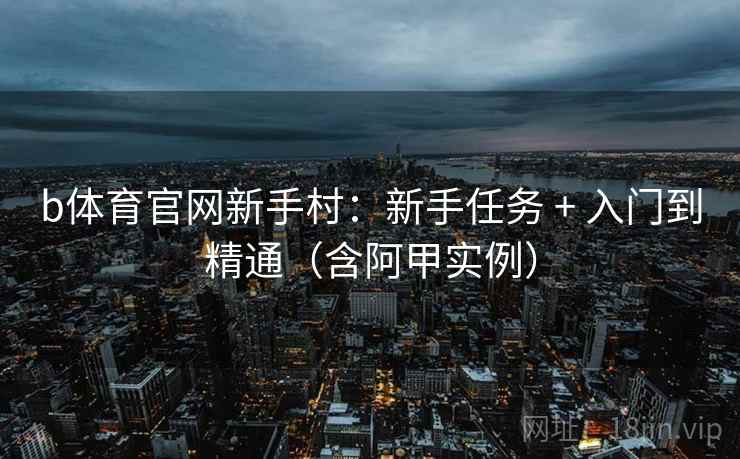 b体育官网新手村：新手任务 + 入门到精通（含阿甲实例）